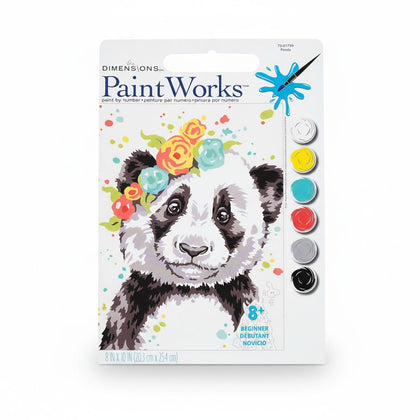 Paint By Number Canvas Panda 29.7x19.5Cm