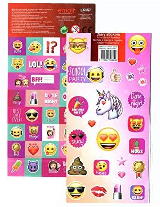 Emoji Diary Stickers Girls/Boys 2Sheets