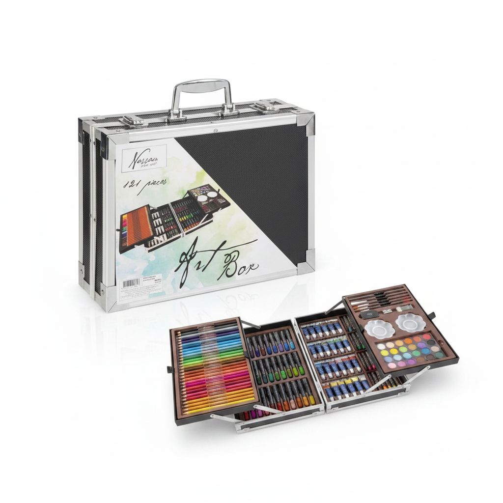Art Set Box 145Pcs In Black A Metal Box