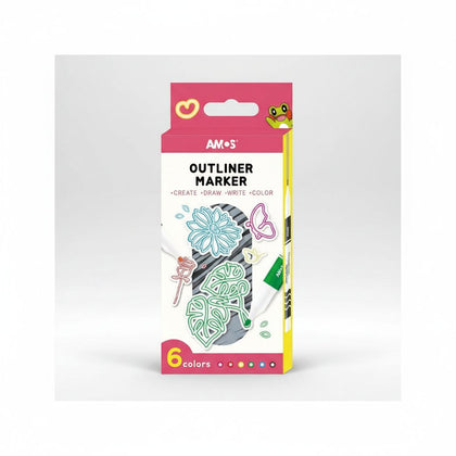 Outliner Marker 6 Colors Paper Pack