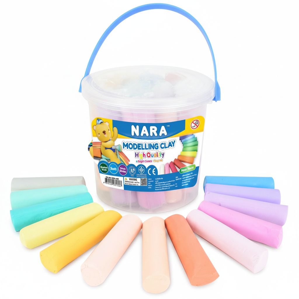 13 Pastel Colors 13 Round Stick Of Clay 200G +4 Cutters + 1 Roller Pin