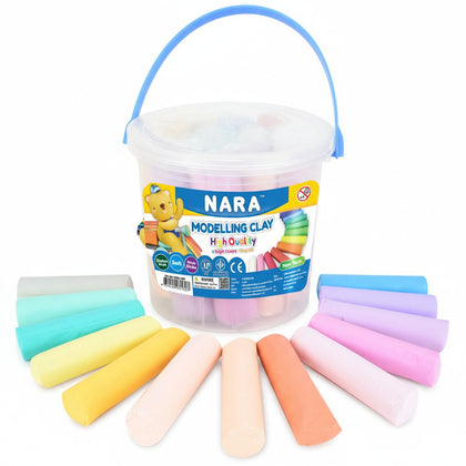 13 Pastel Colors 13 Round Stick Of Clay 200G +4 Cutters + 1 Roller Pin