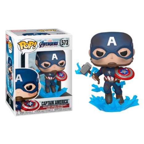 Pop Marvel Endgame Capt A W/Brokenshield&amp;Mjolnir S21