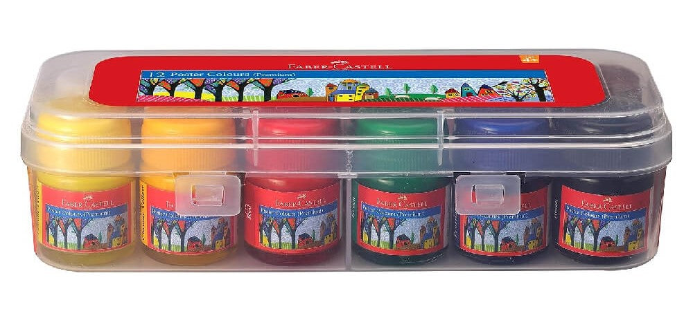Poster Colors Set Of 12 Plastic Box