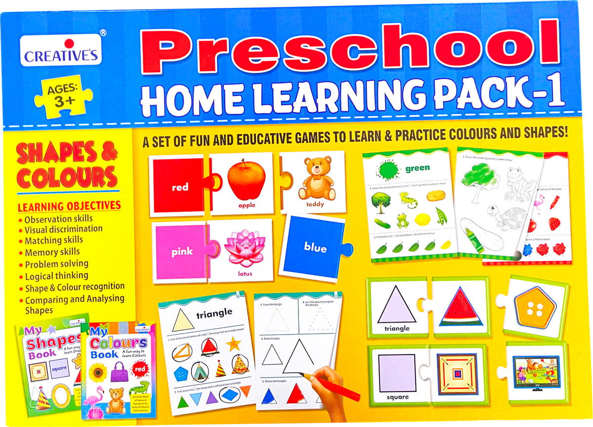 Preschool Home Learning Pack-1, Shapes &amp; Colours