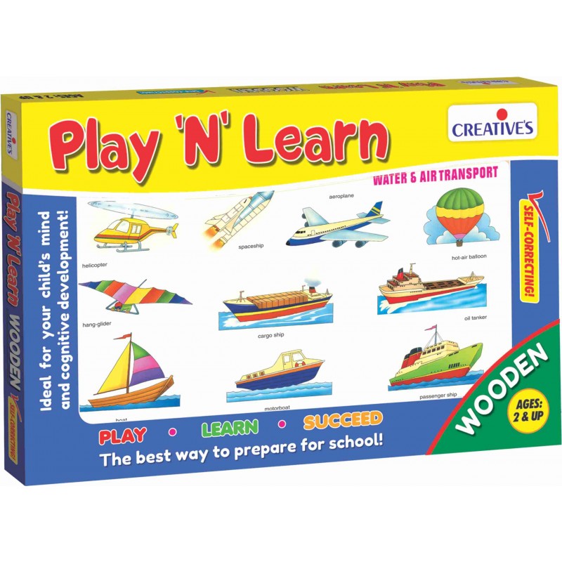 Play N Learn Water &amp; Air Transport Wooden