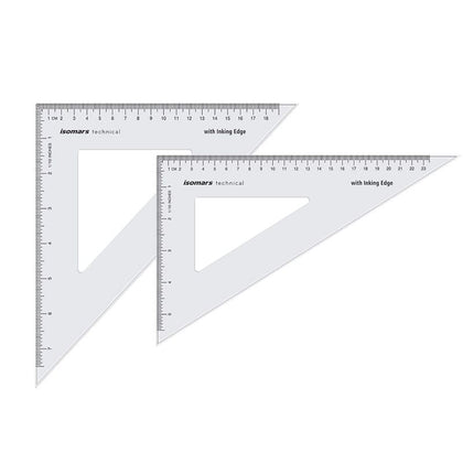 Set Squares 2Pcs 8"/12" Clear