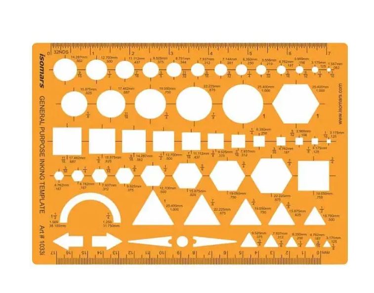 Architectural Template Ruler General Purpose