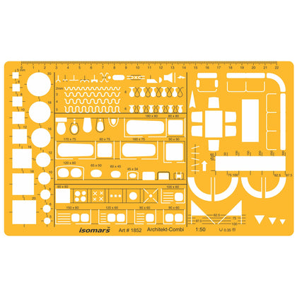 Architectural Template Combo Ruler 1:50