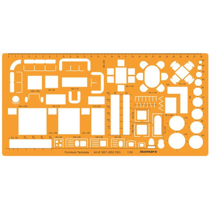 Architectural Template Furniture Ruler 1:100