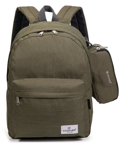 Backpack 1 Part With Pencil Case Olive Backpack Size 40X31X16