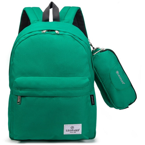 Backpack 1 Part With Pencil Case Green Backpack Size 40X31X16