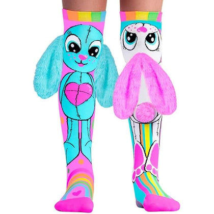 Rainbow Bunny Socks Kids & Adults Age 6-99
