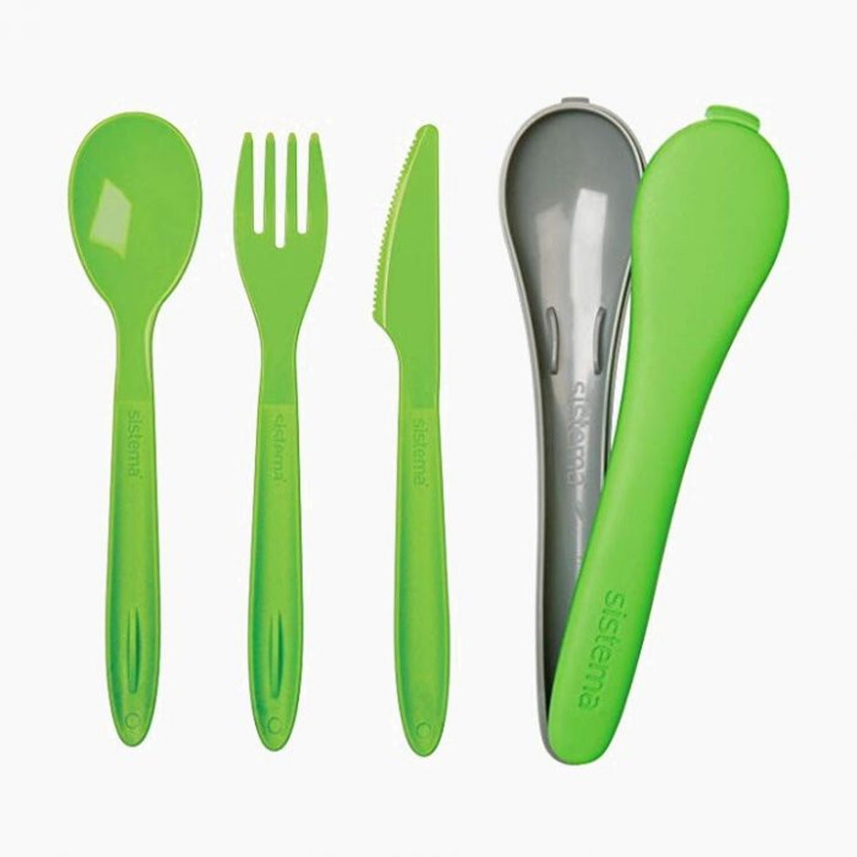 Cutlery Set (Spoon/Fork/Knife In A Case) Minty
