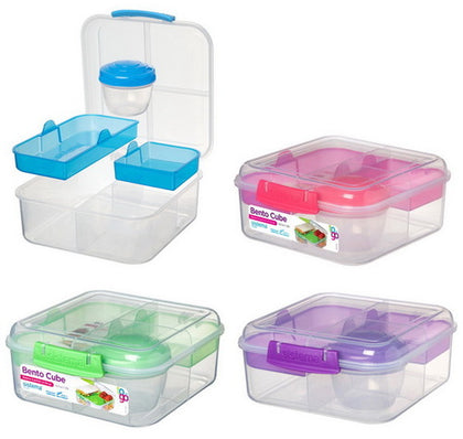 Cube Bento Assorted 1.25L W/Yogurt Pot