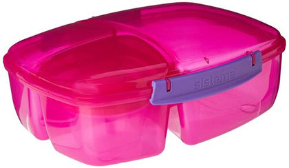 Lunch Box Triple Split Assorted 2L W/Yogurt Pot