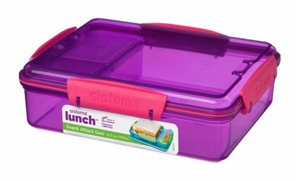 Lunch Box Snack Attack Duo Assorted 975Ml