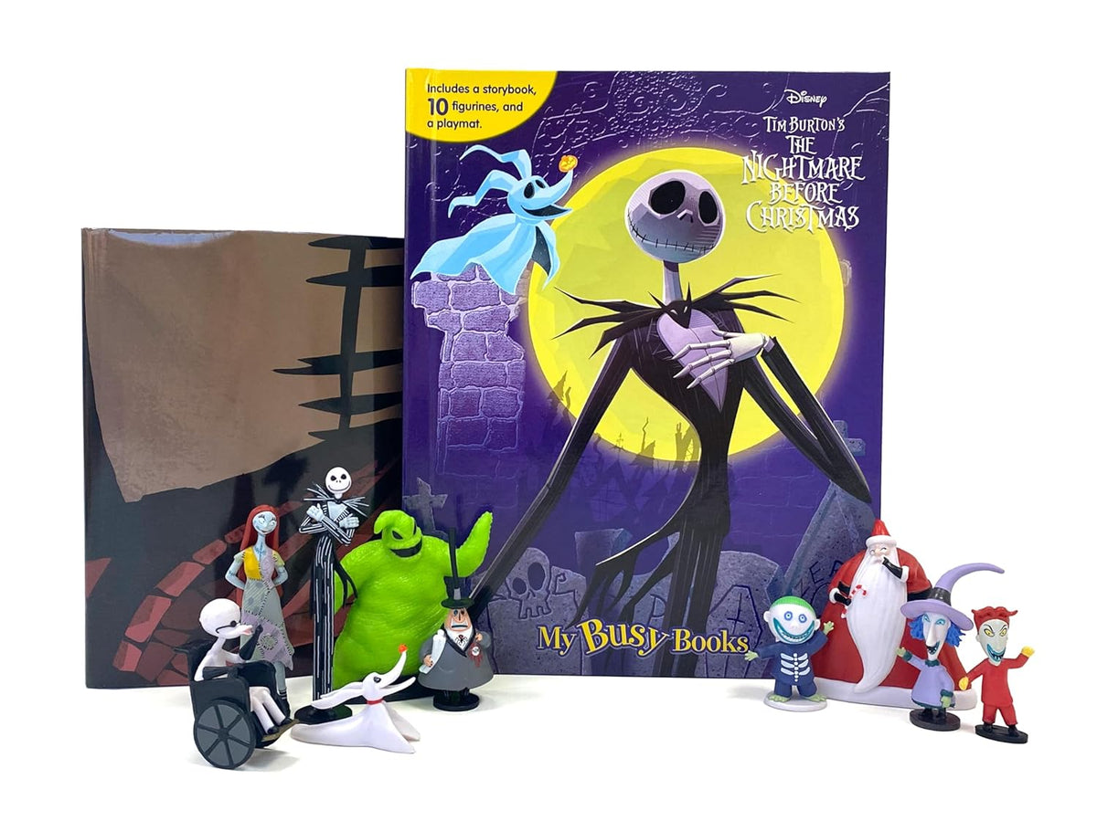 Disney Nightmare Before Christmas My Busy Books - Storybook ,10 figurines