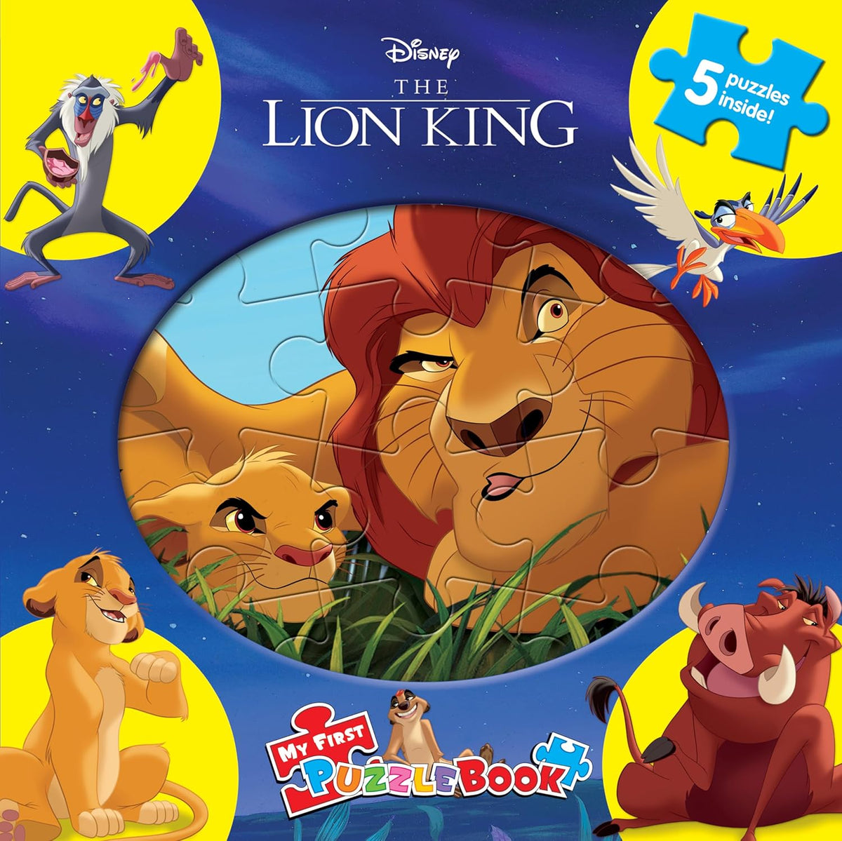 Disney Lion King My First Puzzle Book - Jigsaw Puzzles for kids, 10-page board