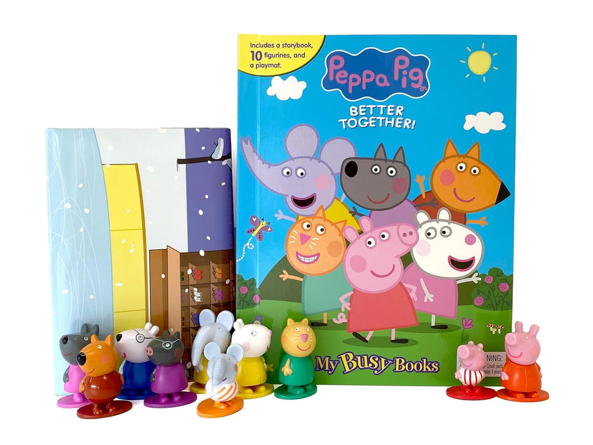 Peppa Pig Better Together My Busy Books - Storybook, 10 figurines
