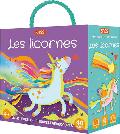 COFFRET LES LICORNES - LIVRE, PUZZLES & FIGURINES