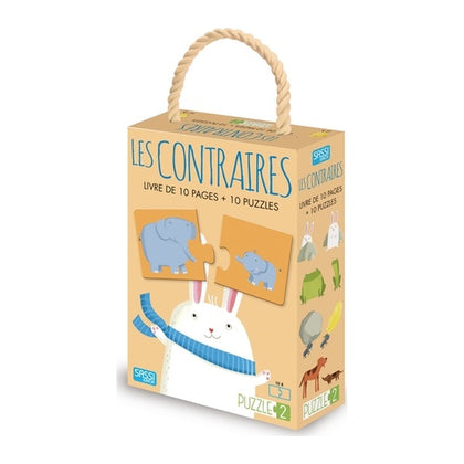 Les Contraires Livre De 10 Pages + 10 Puzzles