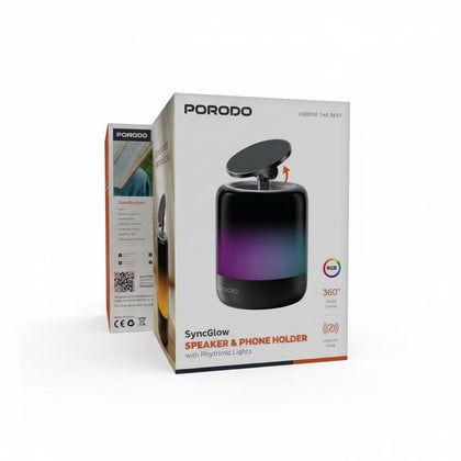 2 In 1 Car Phone Holder With Speaker - Black