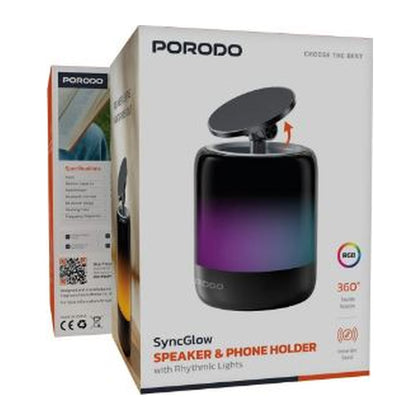 2 In 1 Car Phone Holder With Speaker - Black