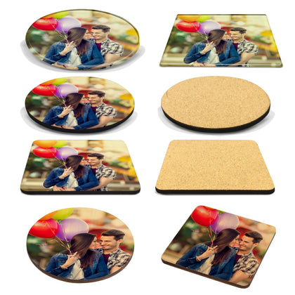 Coasters Glass, Cork, Wood (All shapes)|QTY 1-5
