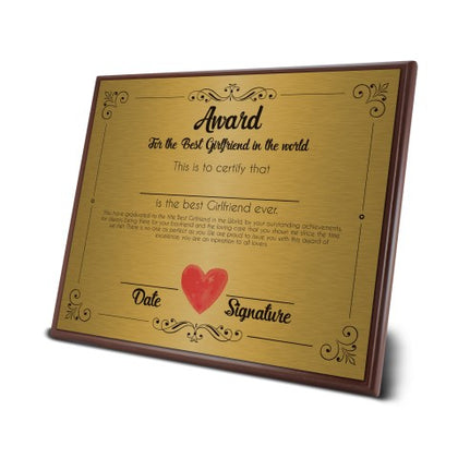 Print On Wooden Plaque inc. Metal A3 |QTY 1-5