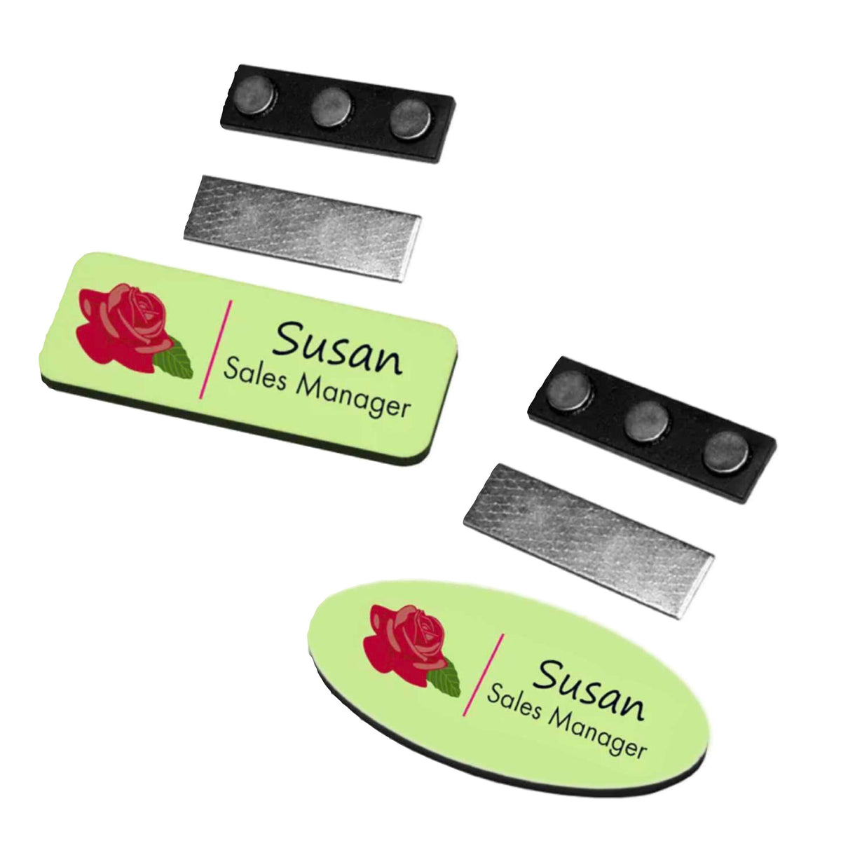 Print On HB Badge with Magnet Oval or Rectangle