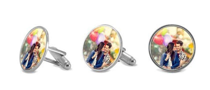 Print On Cufflinks 1.8cm Circle Silver |QTY 1-5
