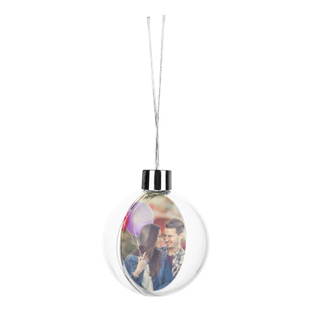 Print On Christmas Ornament Plastic Ball Metal Insert |QTY 1-5