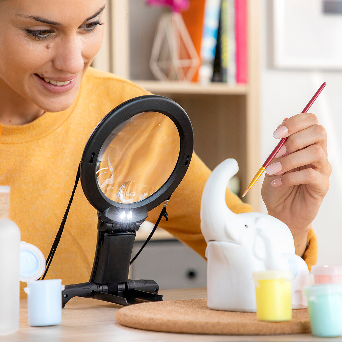 Hands-Free Magnifying Glass With Led Light Ooled