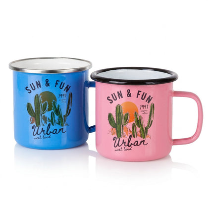 Print On Camp Mug Enamal Colored
