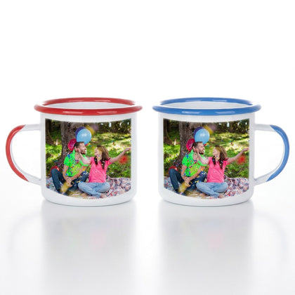 Print On Camp Mug Enamal White