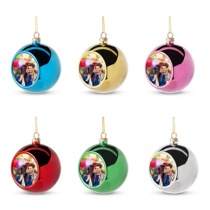 Print On Christmas Ornament Plastic Ball Colored
