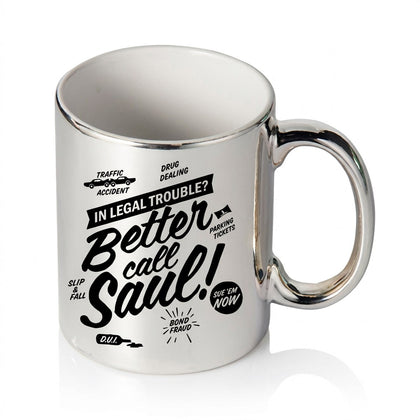 Print On Mug Chrome Plated Silver