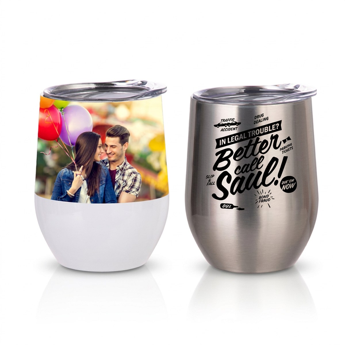 Print On Mug Metal Wine Cup