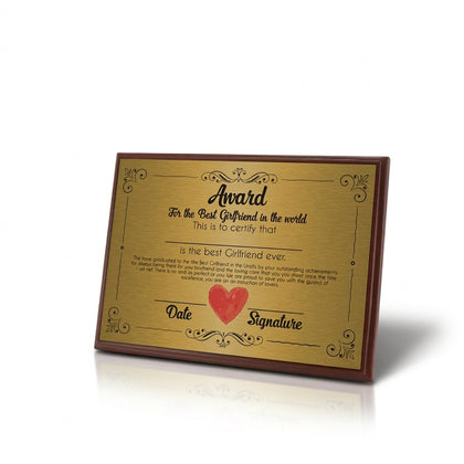 Print On Wooden Plaque inc. Metal A4