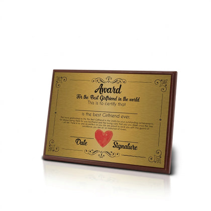 Print On Wooden Plaque inc. Metal A5