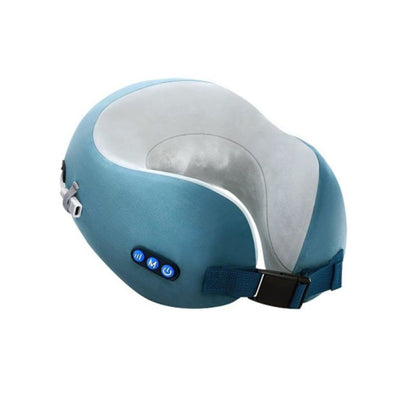 Rechargeable U-Shape Neck Massage Pillow with Cable Charger Grey