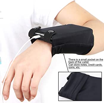 Sport Wrist Wallet Mobile Phone Holder With Hidden Pocket Bl